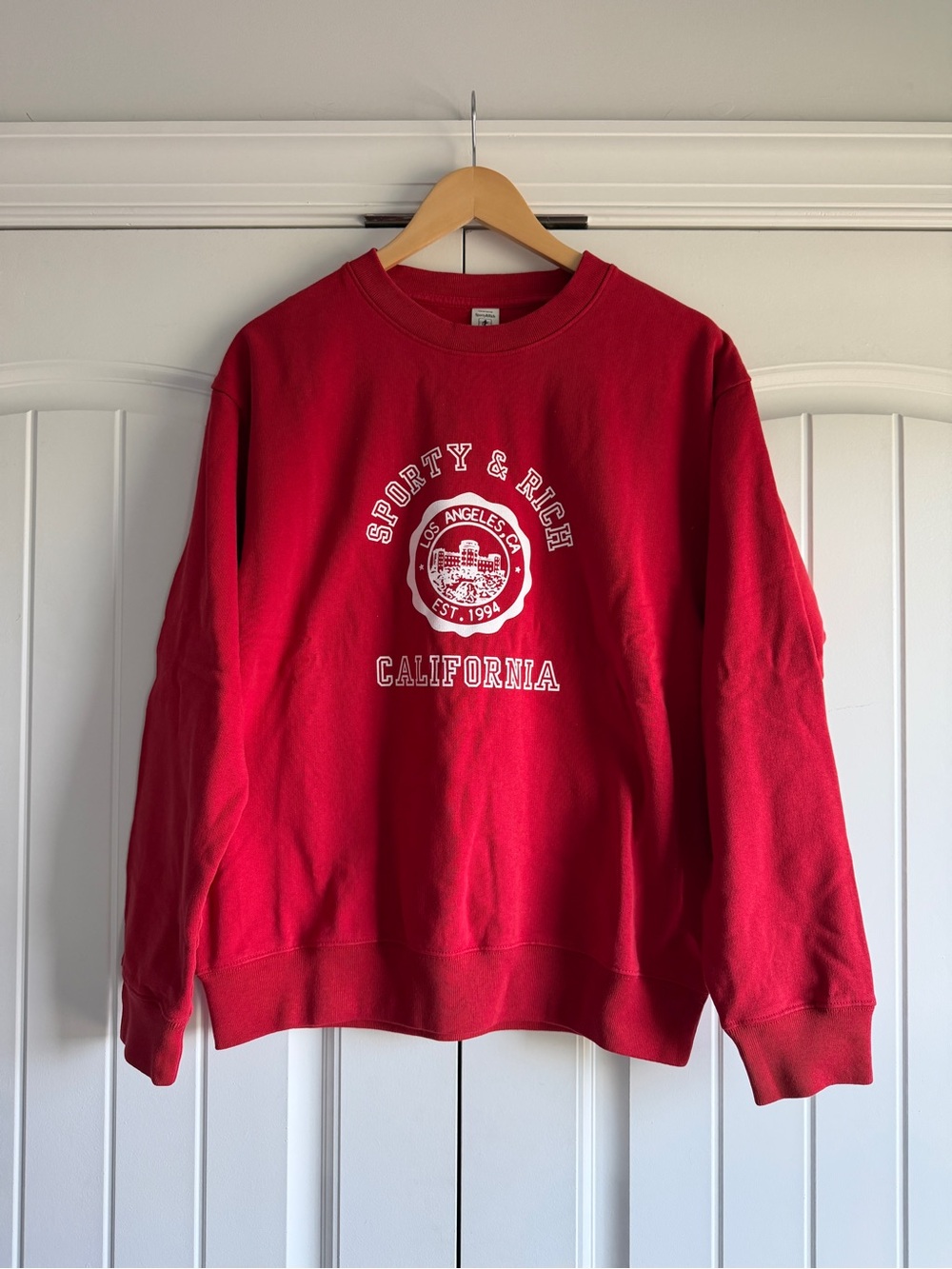 Sporty & Rich Red California Crewneck Sweatshirt
